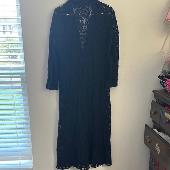 Zara Black Lace Button-Up Dress XXl - Picture 10 of 10